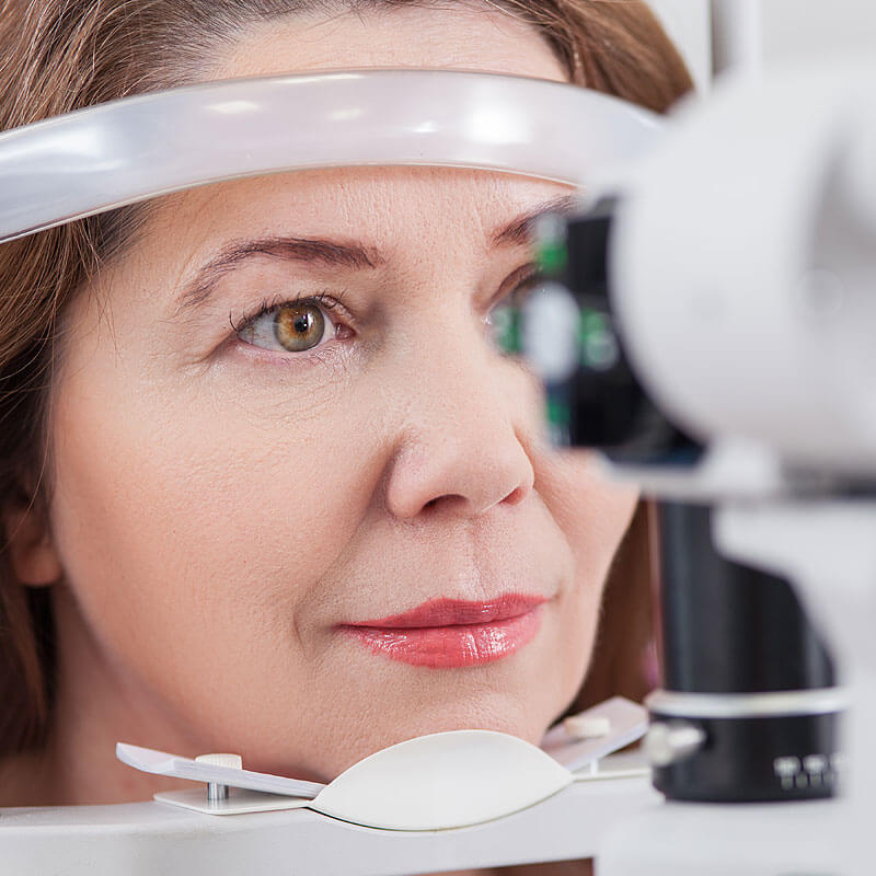 Woman Having an Eye Exam