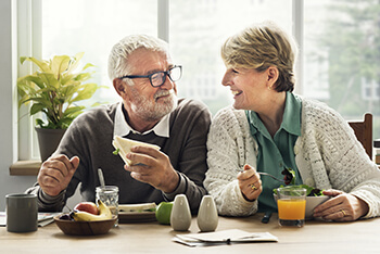 older couple having lunch